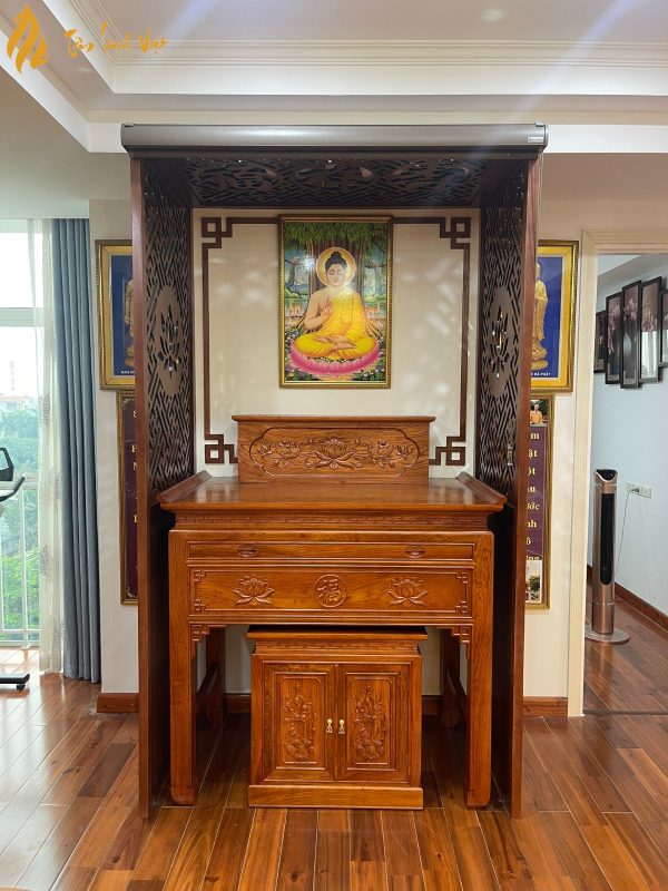 Bàn thờ phật dược sư bằng gỗ Gụ tự nhiên